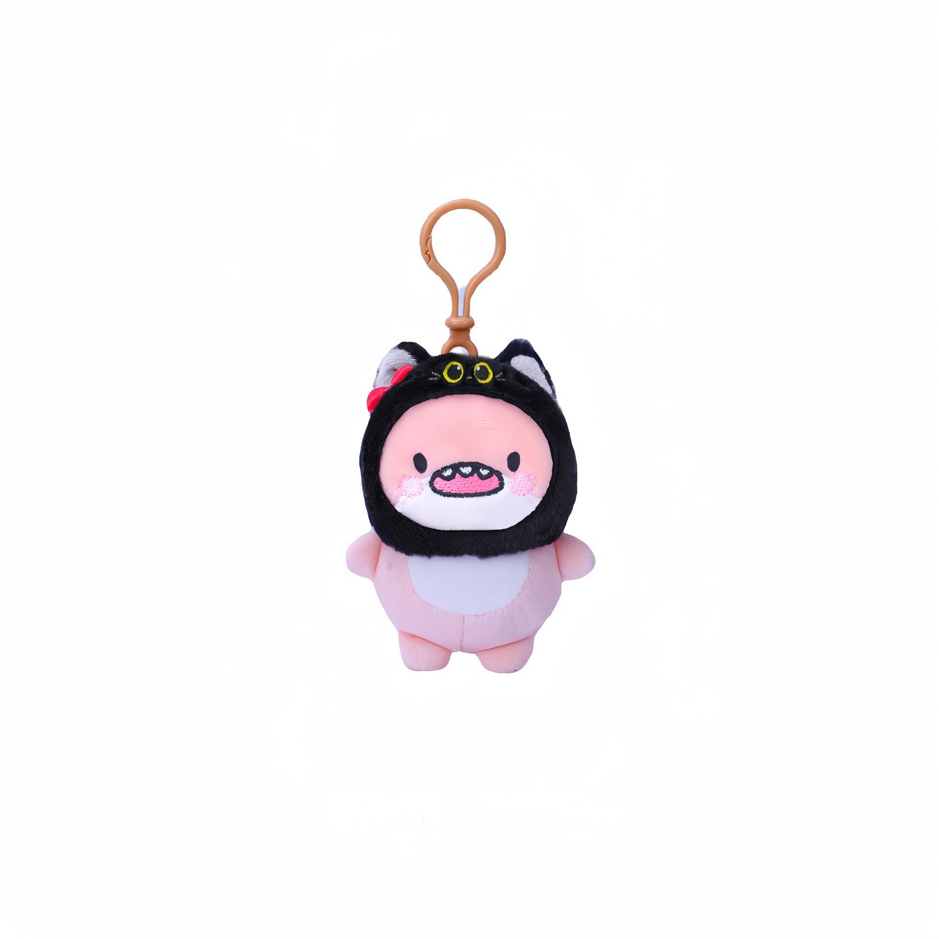 Petit chat noir elfe de la nuit de 3 pouces avec lumière clignotante