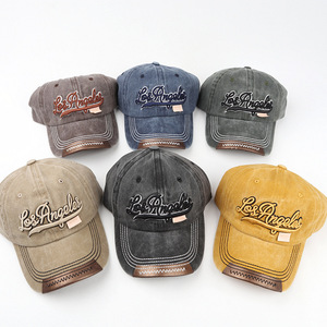 Gorra de Béisbol de Mezclilla Lavada Estilo Los Ángeles, Unisex, con Bordado de Algodón - Product Image 1
