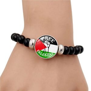 Bracelet perlé multicolore drapeau palestinien en gros, cadeau commémoratif drapeau mondial, bracelet élastique pour hommes et femmes, promotion - Product Image 4