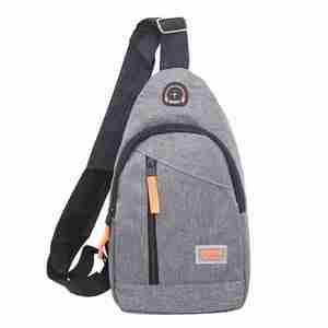 Nouveau Sac Bandoulière Imperméable en Nylon avec Fermeture Éclair et Trou pour Écouteurs pour Hommes – Sac de Poitrine Messager Idéal pour les Loisirs - Product Image 1