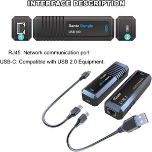 Adaptateur bidirectionnel analogique Audinate <span class=keywords><strong>Dante</strong></span> AVIO, dongle <span class=keywords><strong>Dante</strong></span> USB I/O audio numérique prenant en charge 2 * 2 canaux bidirectionnels - Product Image 2