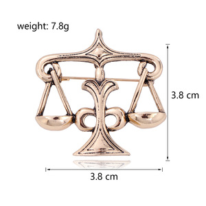 เข็มกลัดความยุติธรรมเข็มกลัดปกเสื้อสุดอินเทรนด์เครื่องประดับแฟชั่นเครื่องประดับสำหรับผู้หญิงของขวัญงานแต่งเข็มกลัดชุบทอง - Product Image 5