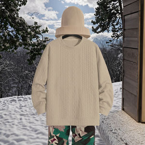 <b>Women's</b> Fashion Breathable <b>Hoodie</b> Autumn Winter Sweatshirt with Solid Color and Textured Loose Drop-Shoulder Versatile Style - Product Image 3