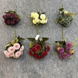 Ramo de Dalias Artificiales de Tallo Único, Pequeño Arreglo Floral para Boda, Flor de Seda Realista, Decoración Transfronteriza - Product Image 1
