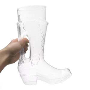Ventas al por mayor 40 OZ 46OZ bota de plástico Yard <span class=keywords><strong>Glass</strong></span> Lanyard party slush Yard tazas altas con pajita - Product Image 1