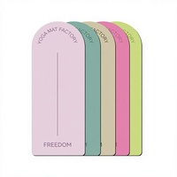 Yogamatte Rutschfest Stoßdämpfend Halboval 183cm 4,5mm Dick Polyurethan Anpassbare Asana-Führungslinie Luxus-Fitnessmatte