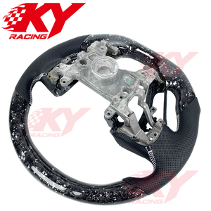 Car <b>Interior</b> <b>Accessories</b> RPM LED Display Forged Carbon Fiber Racing Style Steering Wheel for Honda Odyssey Accord 9th Gen Coupe - Product Image 3