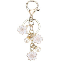 Porte-clés papillon en résine avec breloque fleur, pendentif scintillant coloré, accessoire de mode pour sac pour femme, vente en gros