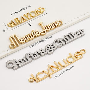 Moda çanta donanım Metal harfler çanta logosu plakaları, Logo tasarım Metal mektup etiketi, çanta için özel mektup Metal Logo etiketleri - Product Image 4
