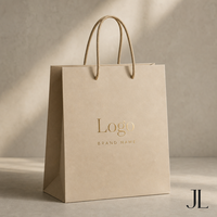 Sac cadeau de haute qualité avec logo personnalisé imprimé et estampage à chaud doré
