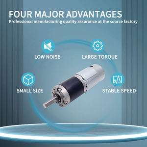 DC 전기 기어 유성 기어 박스 모터 36mm 12V 24V 속도 옵션 고토크 30kg.cm 기어드 모터 저소음 - Product Image 3