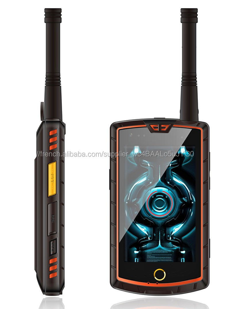 Moins cher Usine 4 pouces octa-core talkie-walkie robuste téléphone IP68 Numérique smartphone avec NFC DMR robuste téléphone
