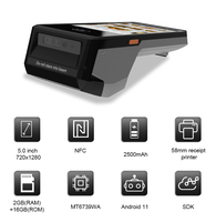 Terminal POS Inalámbrico Bluetooth 4G ODM con Escáner NFC QR 1D 2D, Pago Móvil POS