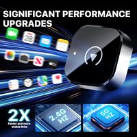 Adaptateur sans fil CarPlay Android Auto 2-en-1, dongle Plug & Play, reconnexion automatique, mini USB compatible iPhone Android Bluetooth/Wi-Fi