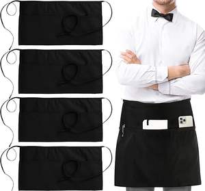 Utopia Wear Lot de 4 tabliers de serveur avec 3 poches, tablier de taille pour serveur et serveuse, 12 pouces - Product Image 1