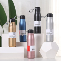 Bouteilles décontractées Bouteille d'eau de sport isolée en acier inoxydable 420ml 550ml Bouteille sous vide de sport avec corde