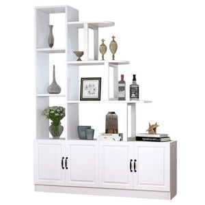 Modern Minimalist Entryway Cabinet 150Cm X 175Cm Warm White With Storage For Living Room Partition Shelf - Product Image 5