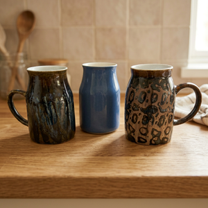 Tasse à café en céramique à motif léopard, tasse à thé en porcelaine, vaisselle moderne pour la maison et le bureau - Product Image 1