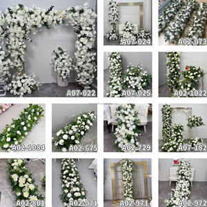 Arreglos de Vegetación Elegantes, Estilo Bosque Europeo, Arco de Flores en Forma de Cuerno, Decoración de Arco de Flores Artificiales, Fondo de Rosas Artificiales, Arco de Cuerno - Product Image 6