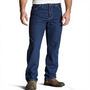 Jeans de Hombre, Corte Recto, Color Oscuro, Impermeables, Resistentes al Viento, Cintura Media, Algodón, Denim, Casuales, para Otoño - Product Image 1