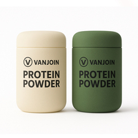 Pot de poudre de protéine HDPE de résultat doux au toucher mat personnalisé de 800ml 1000ml avec bouchon à vis dôme pot d'emballage de poudre de nutrition HDPE