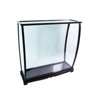 Vitrine de présentation nautique double face en bois transparent sur mesure pour modèles de bateaux et cadeaux, idéale pour la décoration de la maison ou du bureau