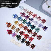 Pour vernis gel DIY effet œil de chat étoilé 18ml 36 couleurs Végan Non-toxique Écologique Vernis à ongles UV LED Marque privée
