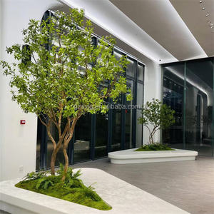 Venta al por mayor de caballos artificiales borrachos árbol de madera hecho a mano planta paisaje árbol decorativo ventana interior aterrizaje verde árbol falso - Product Image 5