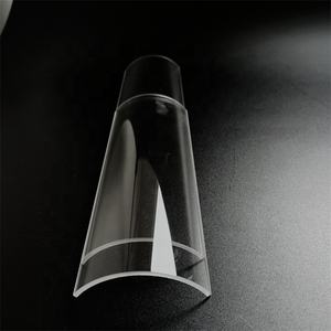 Tubo di quarzo semicerchio trasparente lucidato semicircolare reattore a tubo di quarzo di silice a cilindro semicircolare - Product Image 6