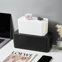 Boîte de câble en plastique moderne personnalisée organisateur de stockage de fil électrique support de gestion de câble gestionnaire de forme rectangulaire écologique