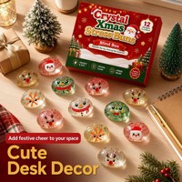 Coffret Cadeau Surprise de Noël 2026 : Jouets Anti-Stress TPR Squish Maltose Dumpling, Boîte Mystère, Lot de 12 Pièces