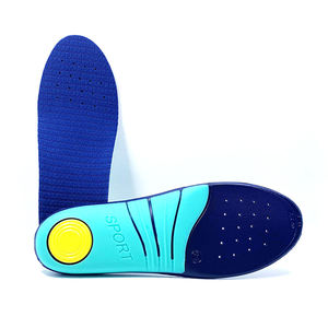 Semelles orthopédiques sportives en PU bleu, antichoc et antidérapantes, modèle en gros à prix abordable, fabriquées en Chine - Product Image 1