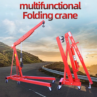 Grue d'atelier fixe 2 tonnes 3 tonnes, grue mobile pliable hydraulique à chaîne, grue de levage de moteur de voiture, support de moteur, palan portable