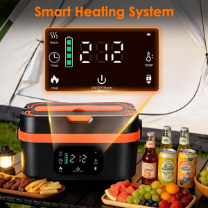 Lonchera Eléctrica con Capacidad de 1.5L, Recipiente Interior de Acero Inoxidable, Funciona con Batería, Lonchera Portátil Inalámbrica con Autocalentamiento para la Escuela - Product Image 5