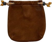 Individuelles Logo und Größe Mittelalterliches Design Brauner Wildleder-Zugbeutel für Schmuck Geschenktaschen Geldbeutel