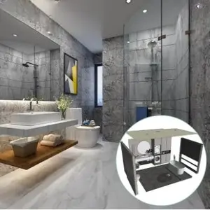 房屋类型尺寸完全定制铝蜂窝材料模块化浴室和卫生间预制浴室