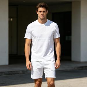 Camiseta de hombre, oversize, cuello redondo, manga corta, color sólido, algodón, estilo casual, corte regular, longitud normal, camiseta blanca para hombre - Product Image 3