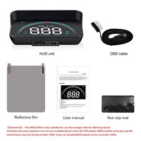 Compteur U1 OBD2 Compteur Température de l'eau Turbo RPM Accessoires de voiture Affichage tête haute HUD