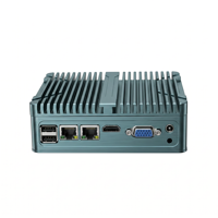 Mini PC, faible consommation, micro-ordinateur sans ventilateur avec 2 ports LAN et 2 ports série, prend en charge les processeurs N2840, J1900, I3 4e/5e génération