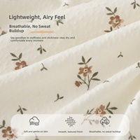 Combinaison pour bébé fille en coton mélangé à imprimé floral, style doux, été, fine, respirante, sans coutures, douce pour la peau, adaptée aux nourrissons