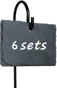 Étiquette de plante en <span class=keywords><strong>ardoise</strong></span> et étiquette de décoration de jardin <span class=keywords><strong>marqueur</strong></span> de pierre - Product Image 2