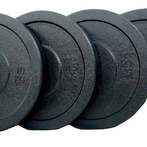 BYT verkaufen gut Gewicht Lang hantel platte für Fitness-Fitness-Studio Hantel scheibe Stoßstangen platten Gummi