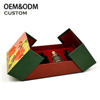 Boîte cadeau rigide magnétique à double porte de luxe pour coffret de parfum, impression couleur premium, insert en mousse EPE durable