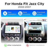 Radio Junsun con Carplay y Android Auto Inalámbrico para Honda Fit/Jazz 2002-2007, Reproductor de DVD para Auto, Unidad Principal, Multimedia, GPS, Navegación