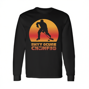 Camiseta de manga larga de hockey sobre hielo estilo retro vintage Hockey Attacker - Product Image 2