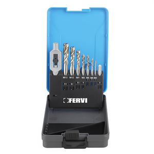 Juego de Machos de Roscar Fervi para Orificios Ciegos, Vástago Reforzado de 35 Grados, M3 a M12 - Product Image 2