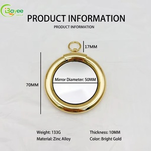 Pocket-friendly Design high quality Round Double Sided Foldable Makeup <b>Mirror</b> Custom Logo Travel Folding pocket <b>mirror</b> - Product Image 4