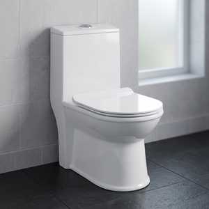 Siphonic One Piece Ceramic Toilet Dual Flush 250mm 300mm S <b>Trap</b> Elongated WC For Saudi South America - Product Image 1