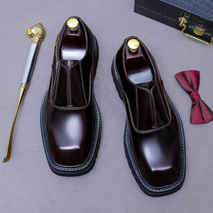 Chaussures habillées de luxe confortables en cuir souple, faites à la main, de style italien, de haute qualité, chaussures de mariage, tendance de la mode, flexibles - Product Image 5