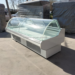 Thịt cửa hàng thiết bị thịt frigerated ngân hàng thịt máy làm lạnh Deli thịt dọc thủy tinh lạnh hải sản hiển thị Showcase - Product Image 6